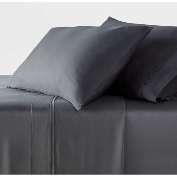 King 320 Thread Count Lyocell Gray - Threshold NEW - Picture 1 of 7